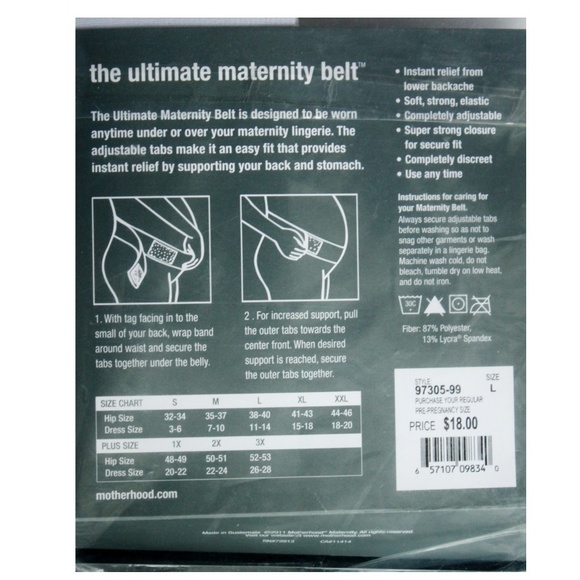 Motherhood Maternity Support Belt Ultimate Relief Adjustable PG Belly Band - Picture 7 of 8